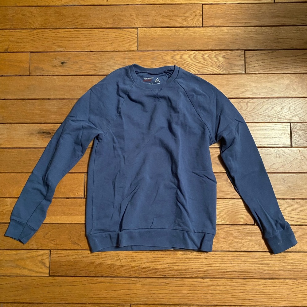 Topman blue crewneck sweatshirt